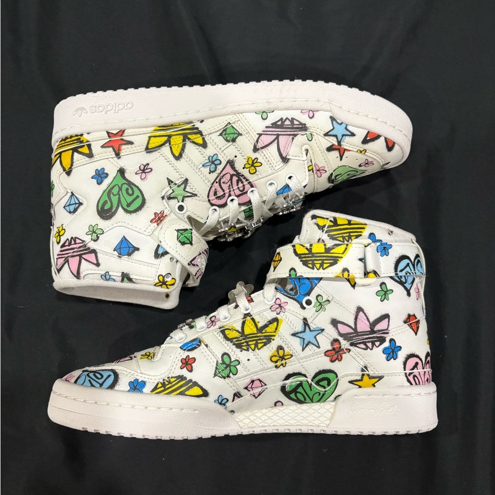 Never Worn Men’s Adidas Jeremy Scott Multicolor High-Top Sneakers